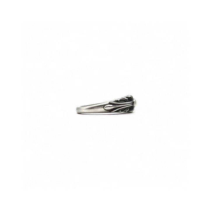 Chrome Hearts Silver Baby Classic Floral Cross Ring - SHENGLI ROAD MARKET