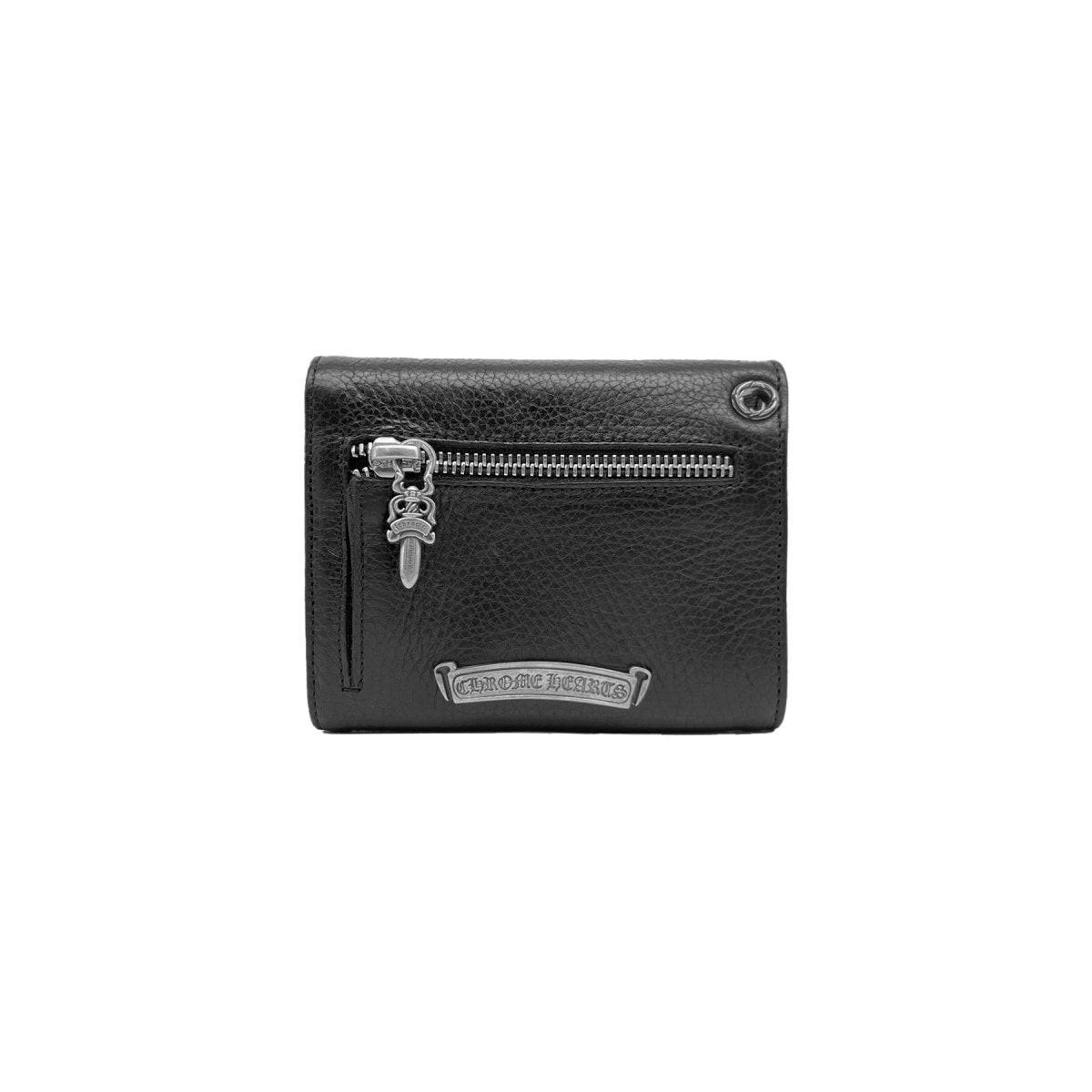 Chrome Hearts Silver Buckle Scroll Three Fold Wallet