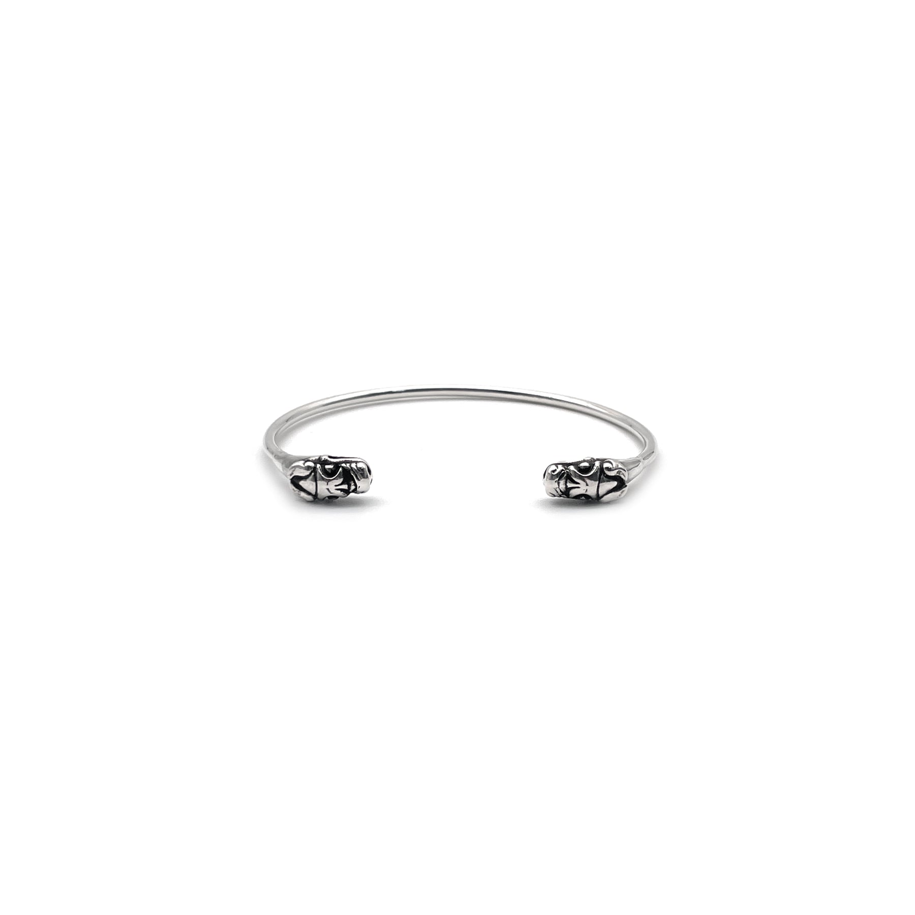 Chrome Hearts Silver Double Dragon Head Cuff Bracelet - SRM