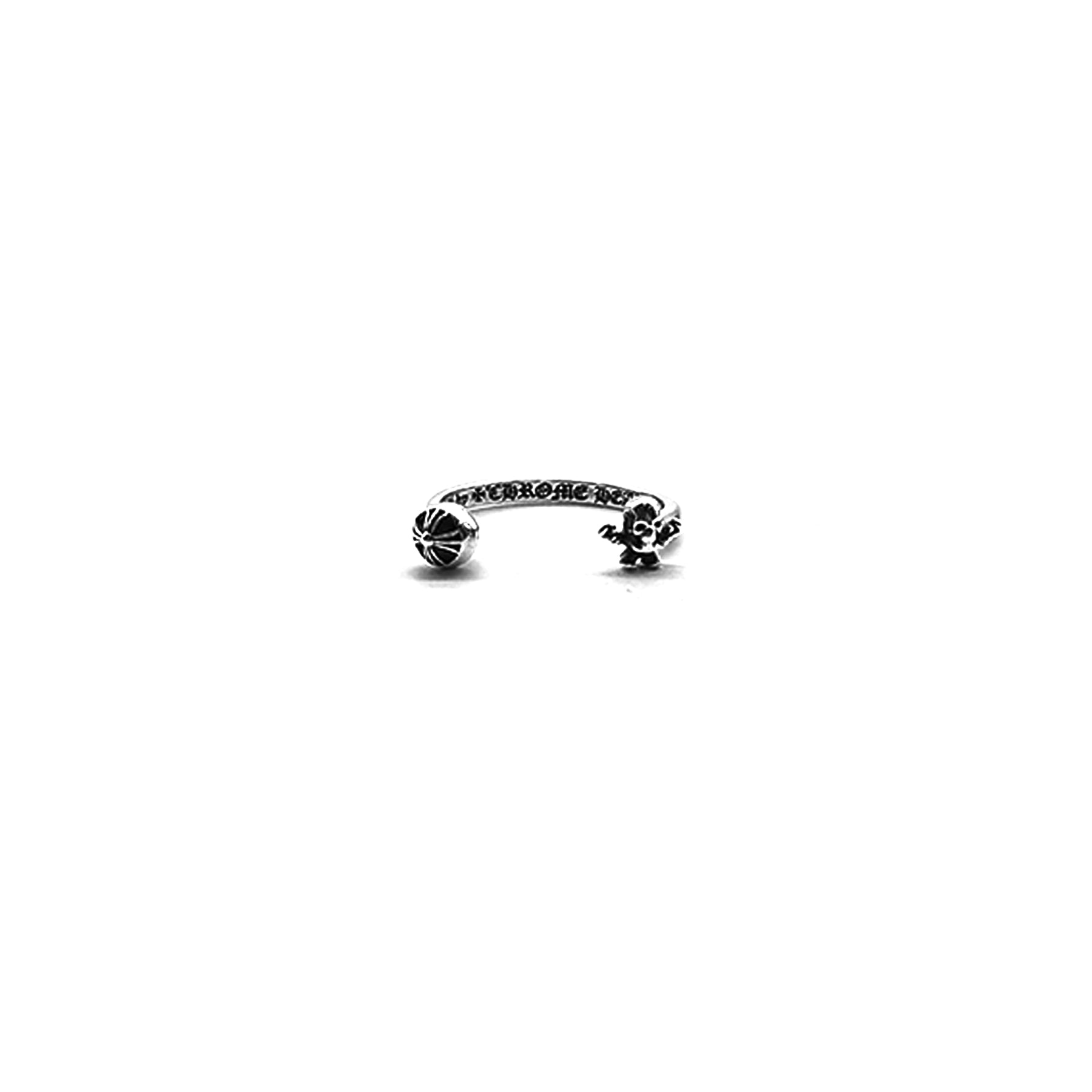 Chrome Hearts 925 Silver Foti Harris Teeter Bubblegum Cross Ring