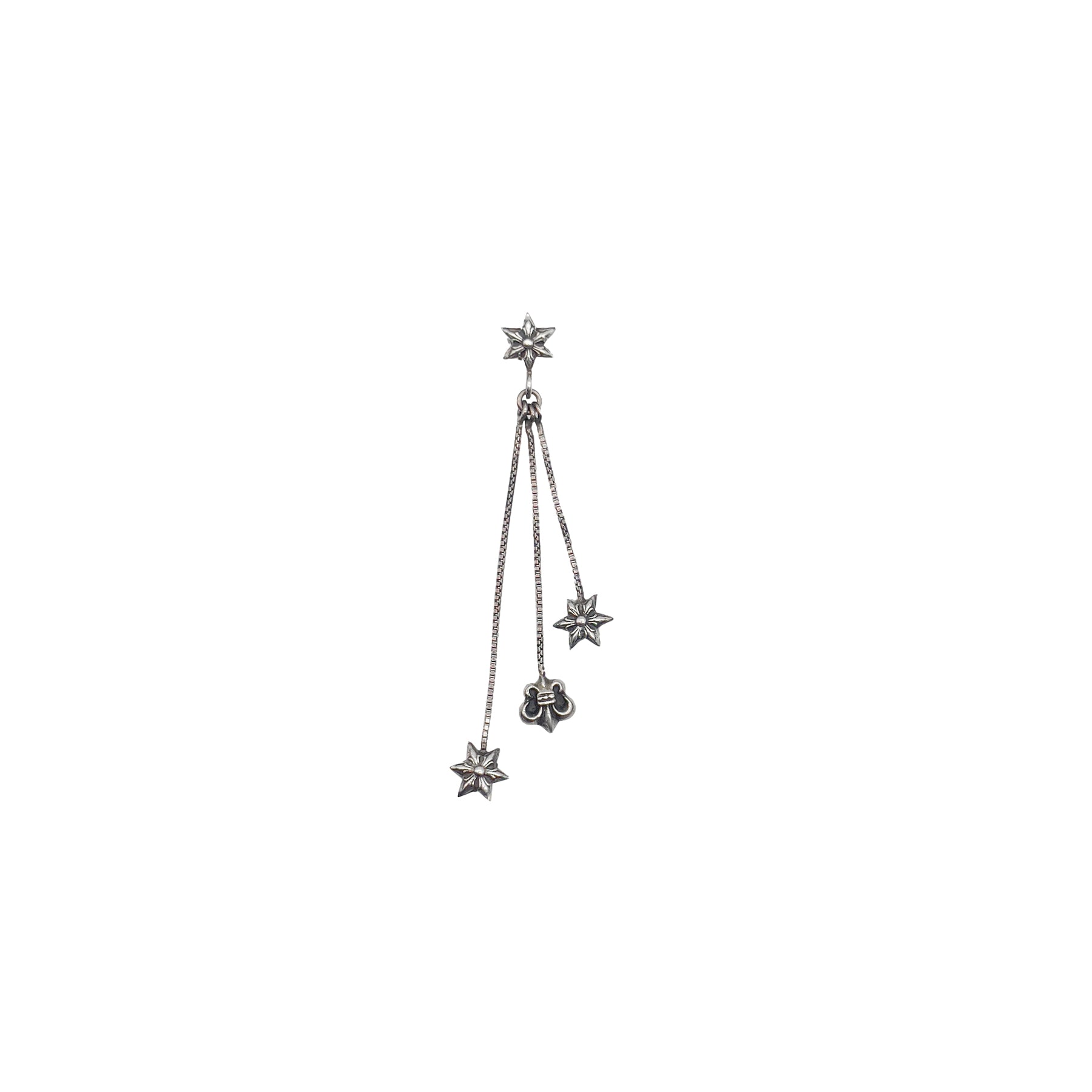 Chrome Hearts 925 Silver Jojo Hexagram Earring Stud - SRM