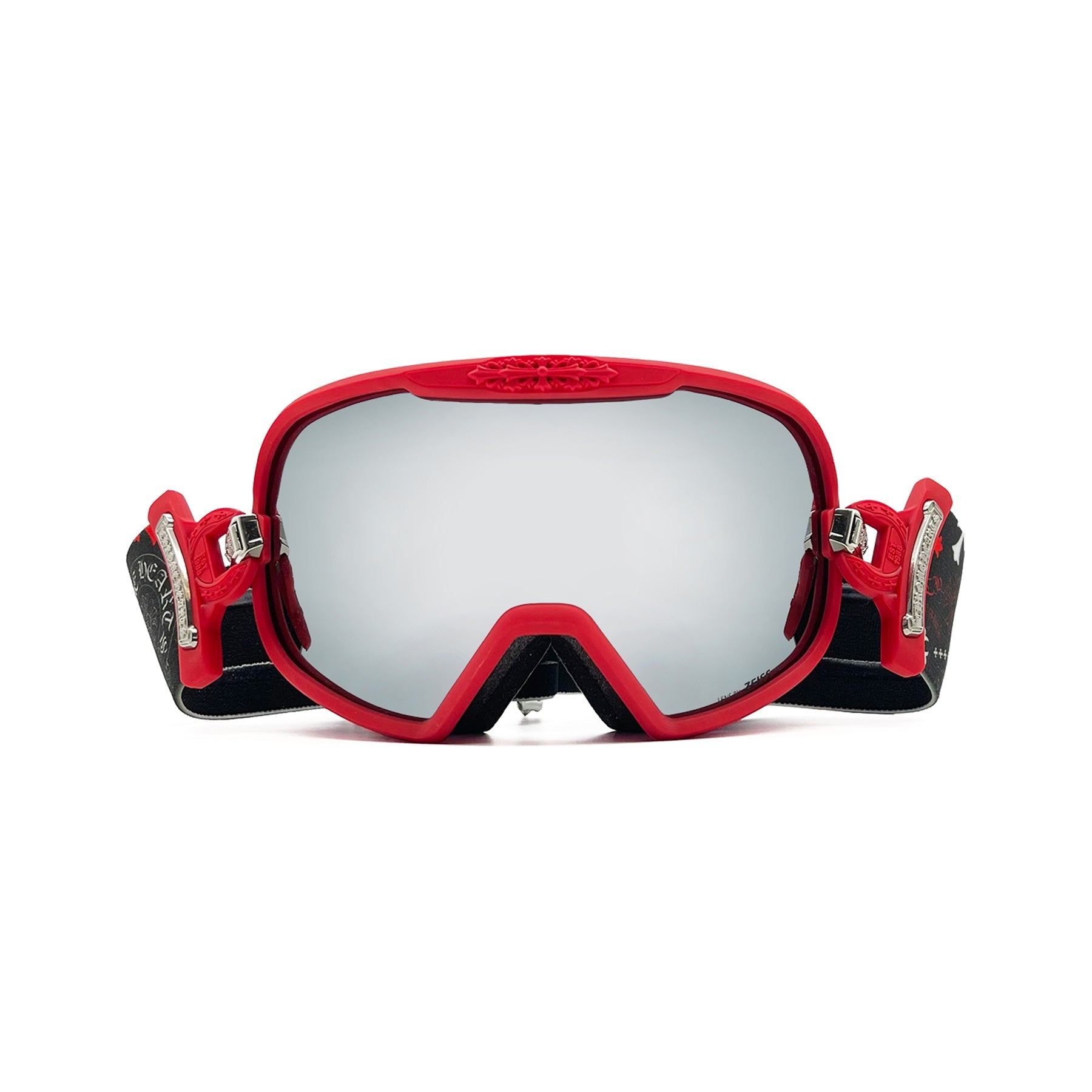 red ski goggles Chrome Hearts SILVER MORNING Red Ski Goggles