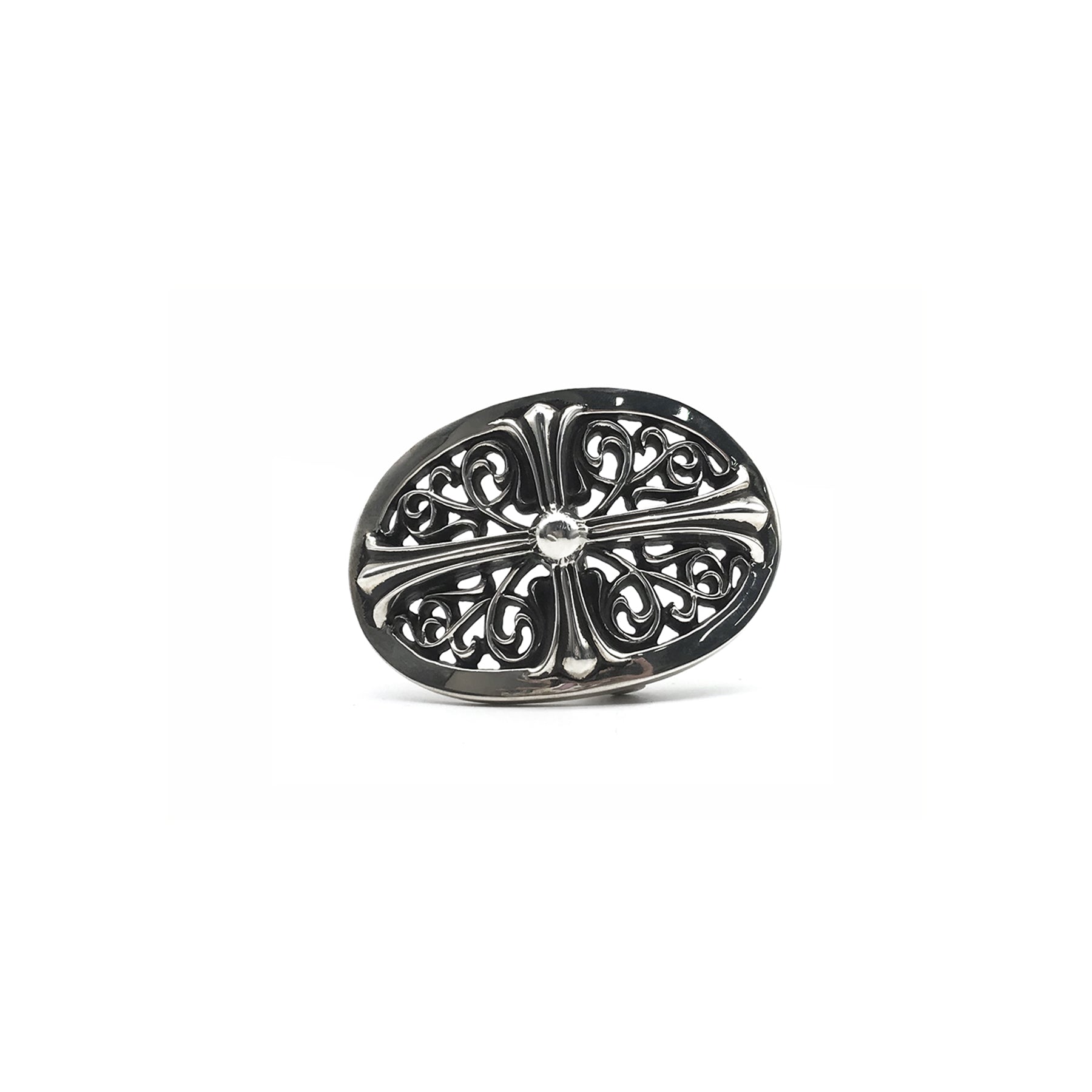 Chrome Hearts 925 Silver Vine Cross Belt Buckle - SRM – SHENGLI