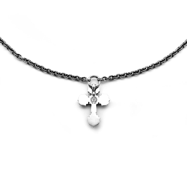 Chrome Hearts Silver Paperchain Necklace With Filigree Cross Pendant - SHENGLI ROAD MARKET