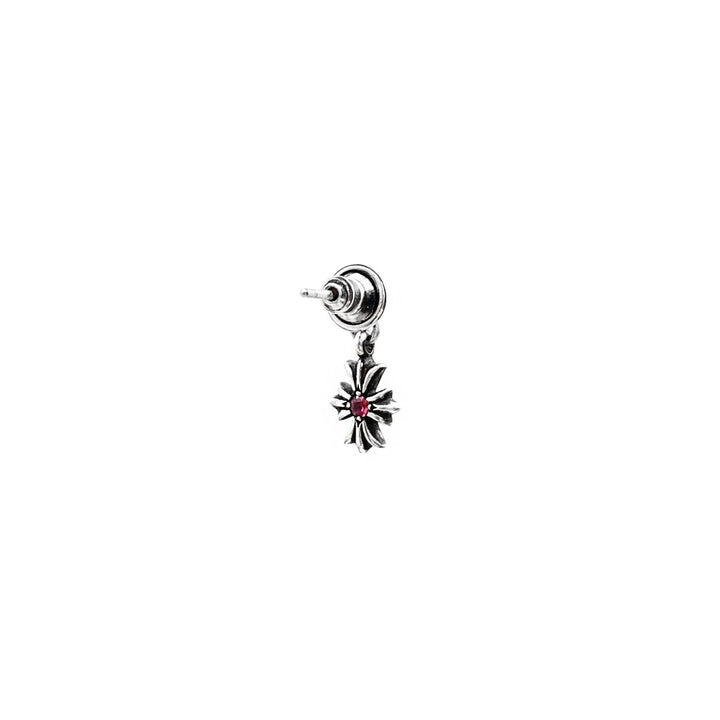 Chrome Hearts Silver Pink Saph Tiny E Plus Earring Drop - SHENGLI ROAD MARKET