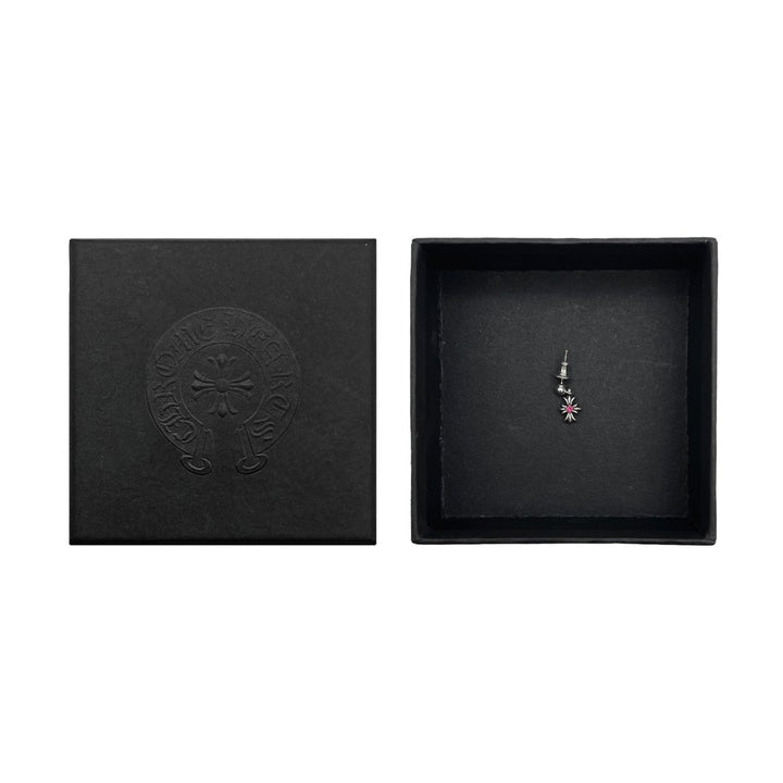 Chrome Hearts Silver Pink Saph Tiny E Plus Earring Drop - SHENGLI ROAD MARKET
