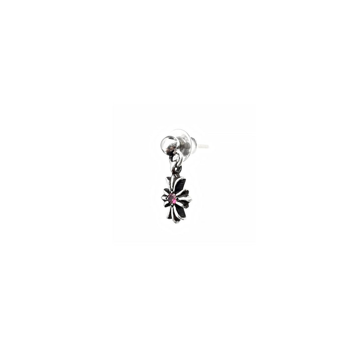 Chrome Hearts Silver Pink Saph Tiny E Plus Earring Drop - SHENGLI ROAD MARKET