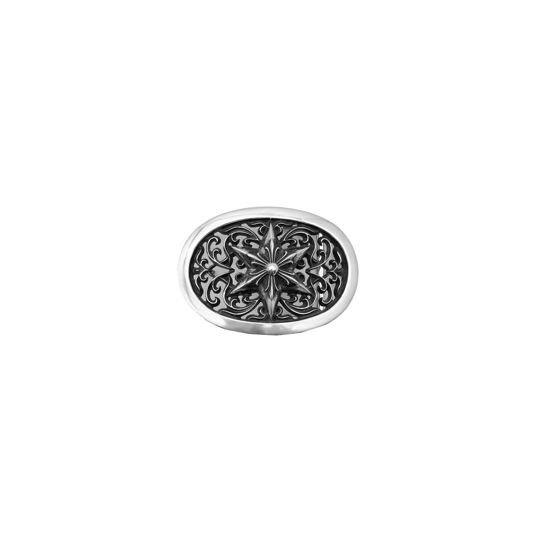 Chrome Hearts Silver Small Oval Star Belt Buckle - SRM – SHENGLI