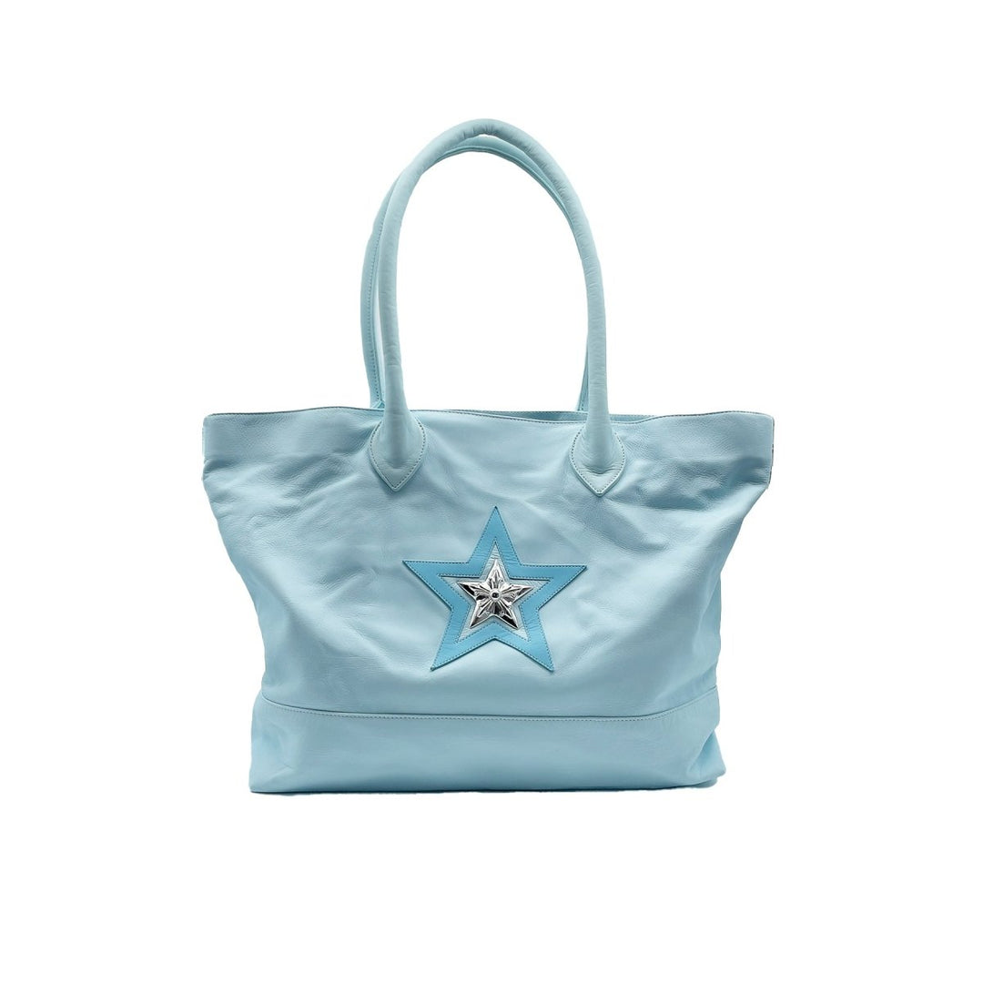 Chrome Hearts Star Patch Baby Blue Tote Bag - SHENGLI ROAD MARKET