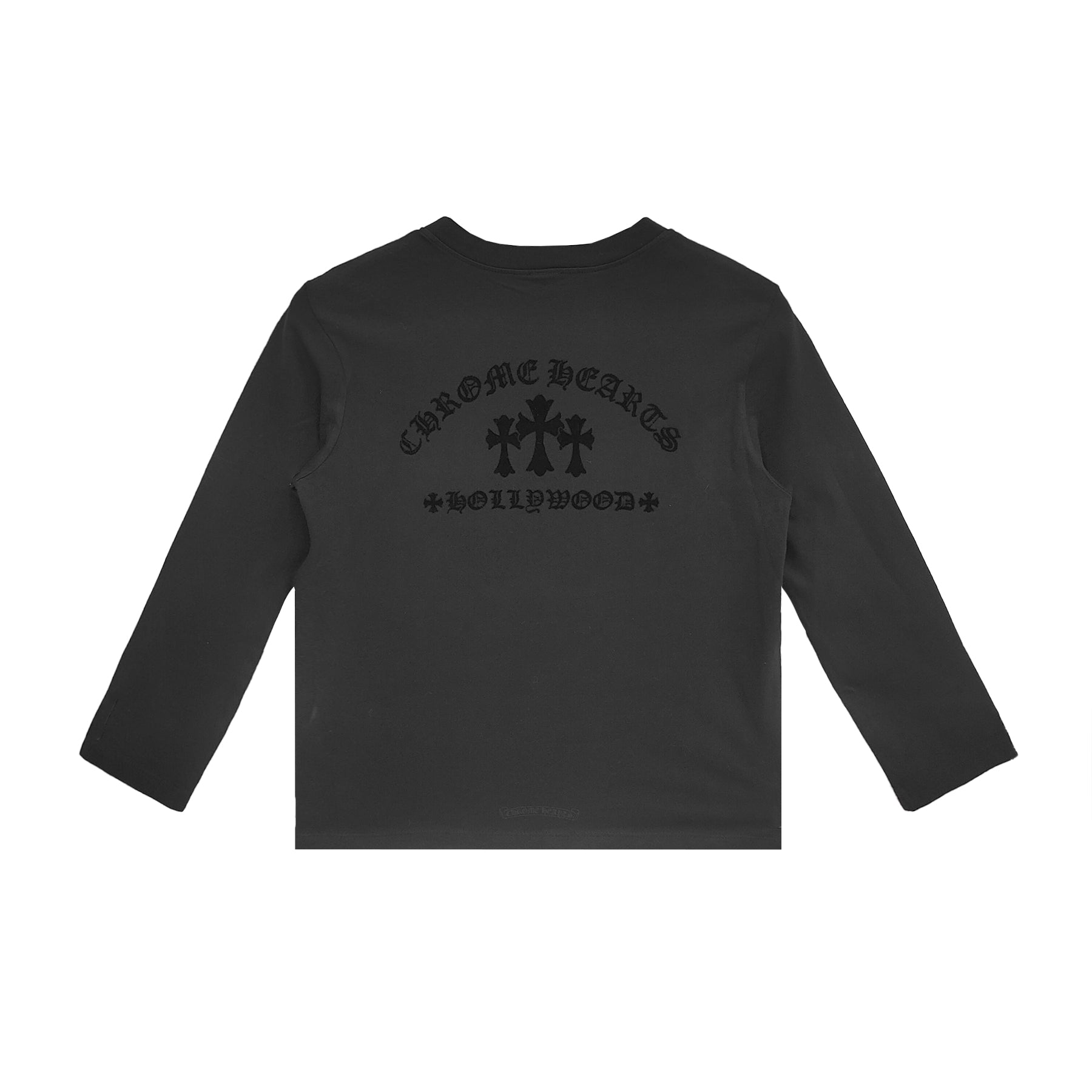 Chrome Hearts Triple Cross Hollywood Black Long Sleeve T-Shirt Tee