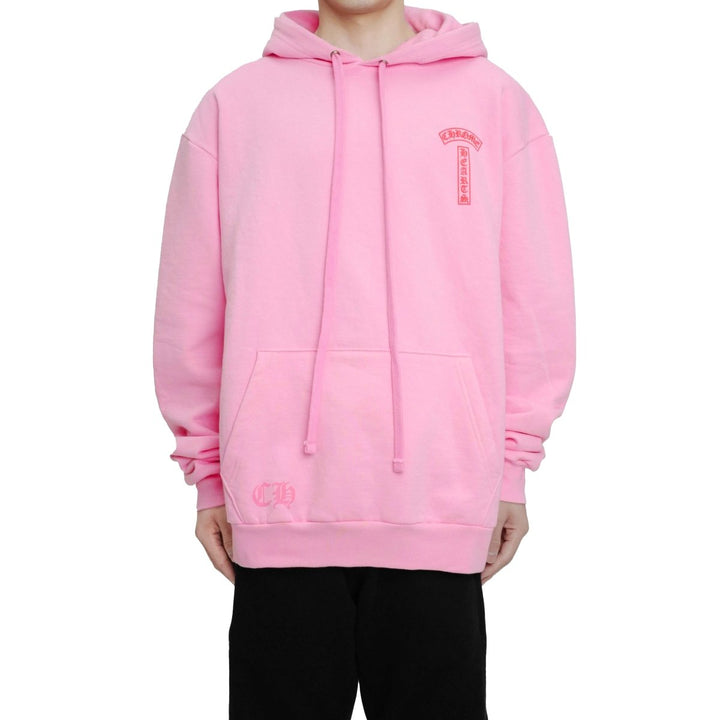 Chrome Hearts USA Script Logo Pink Pullover Hoodie - SHENGLI ROAD MARKET