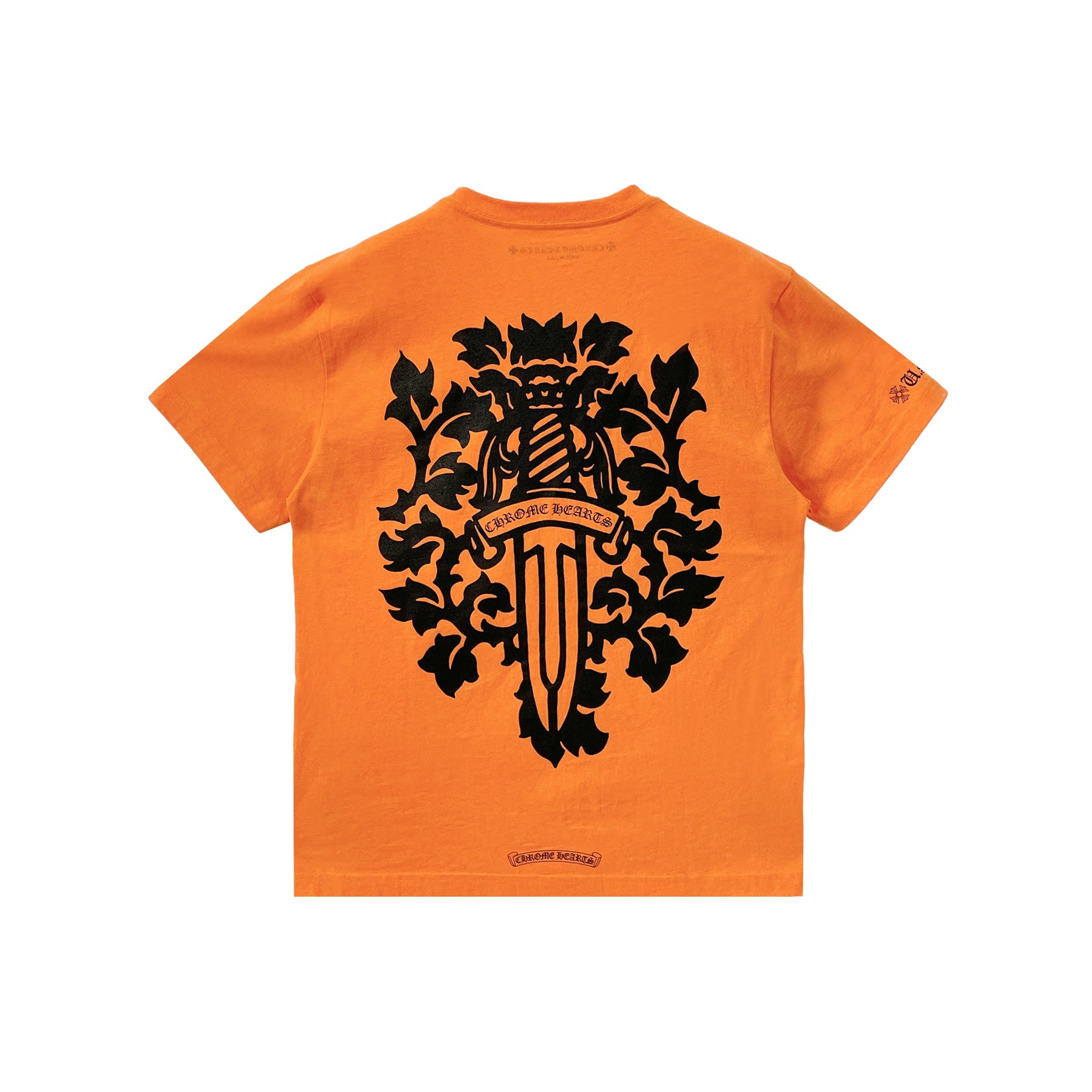 Chrome Hearts Vine Dagger Orange Short Sleeve T-Shirt - SRM