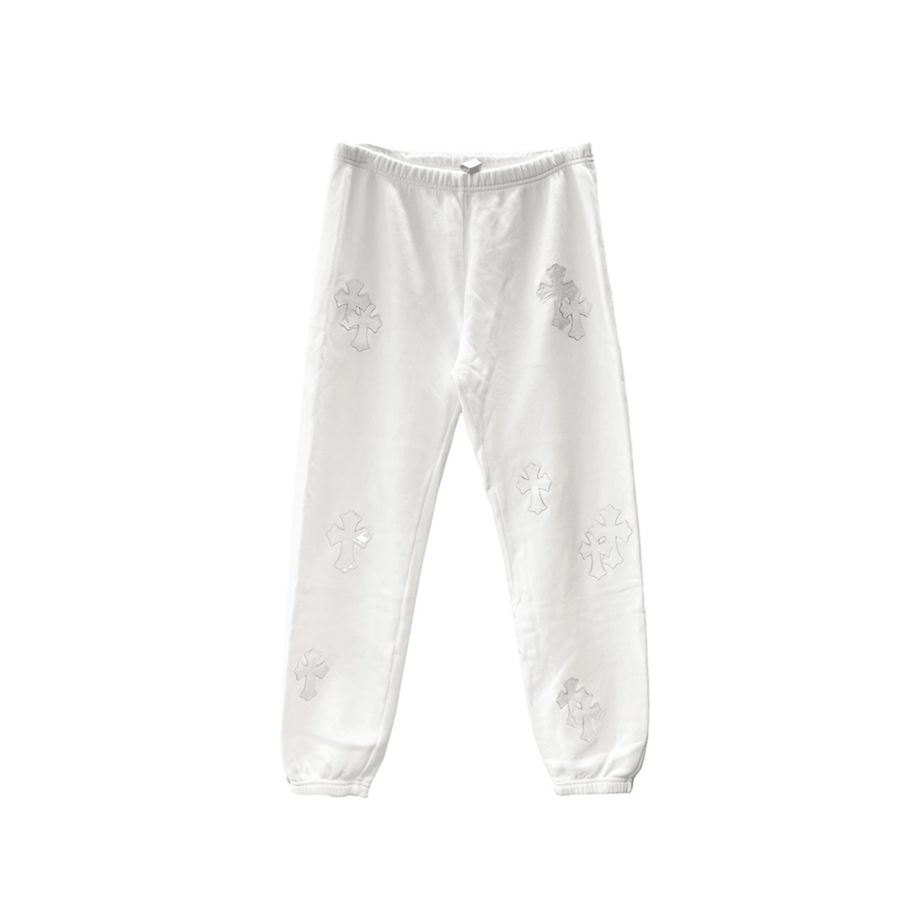 Chrome Hearts White Leather Cross Sweatpants - SRM – SHENGLI ROAD