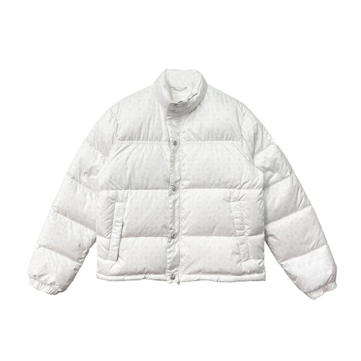 Chrome Hearts White Tonal Monogram Puffer Down Jacket - SHENGLI ROAD MARKET