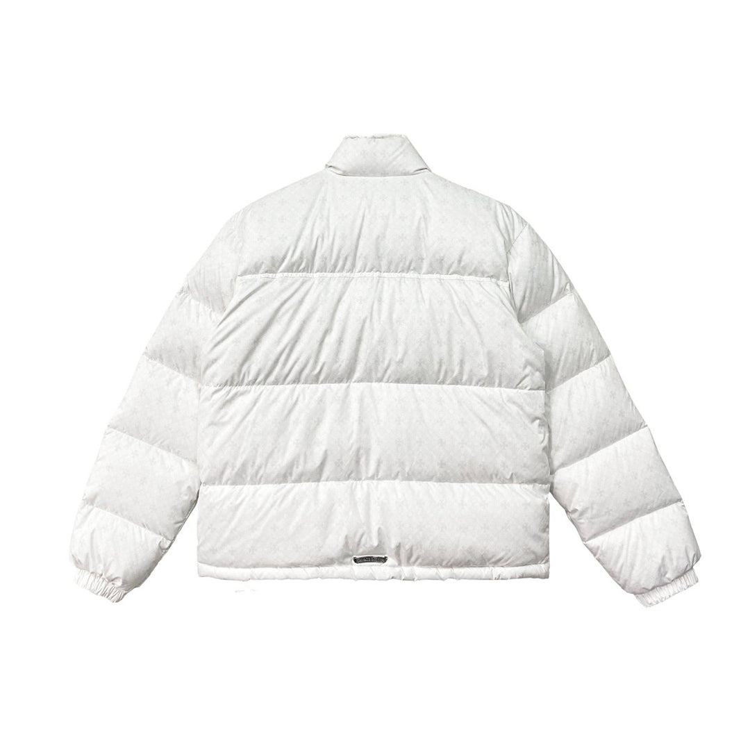Chrome Hearts White Tonal Monogram Puffer Down Jacket - SHENGLI ROAD MARKET