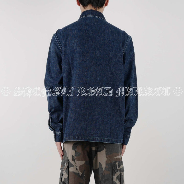 Chrome Hearts Work Dog Quilted Denim Shirt Jacket - SHENGLI ROAD MARKET