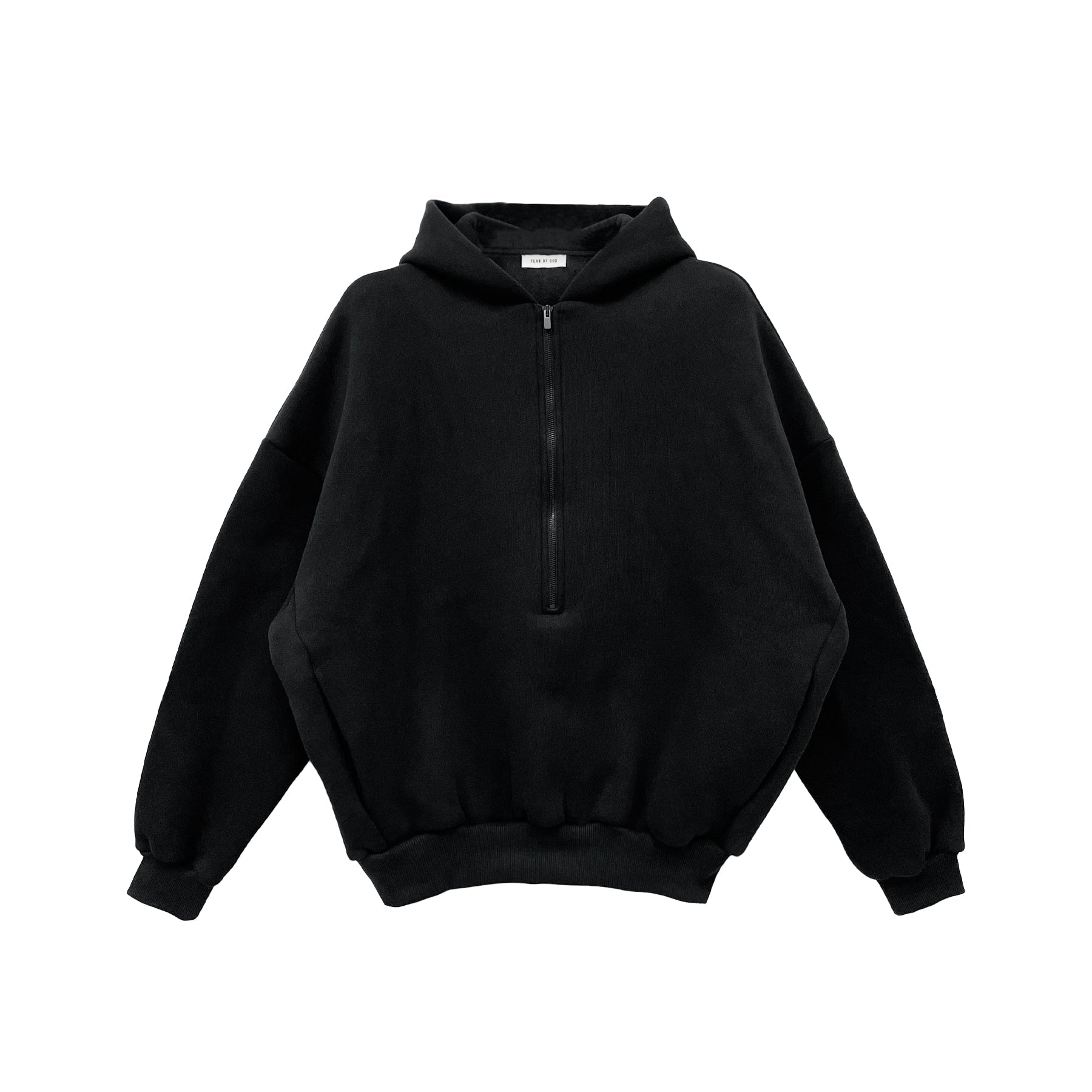 Fear Of God Eternal Black Athletics Half Zip Hoodie - SRM