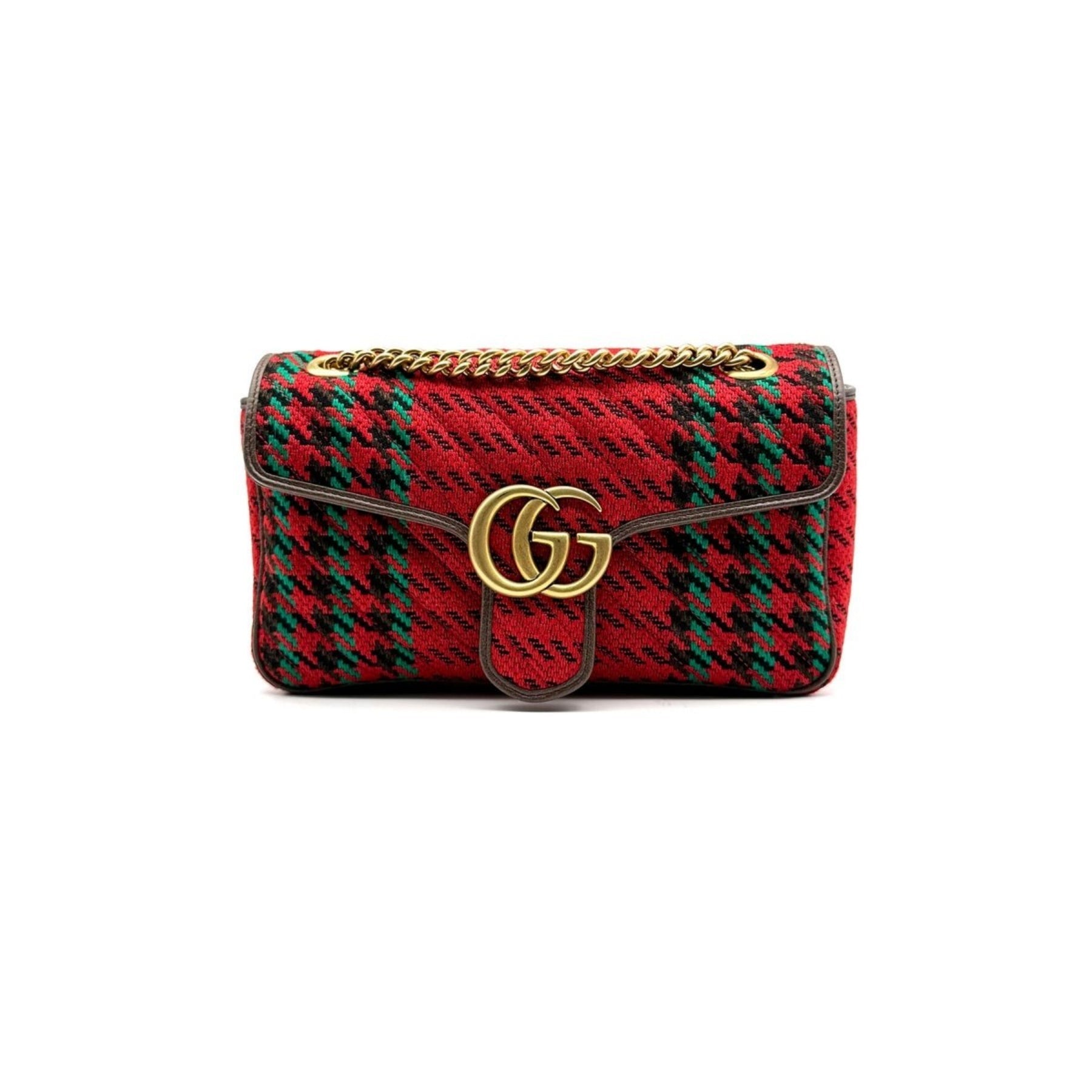 Gucci GG Marmont Small Houndstooth Shoulder Bag - SRM – SHENGLI