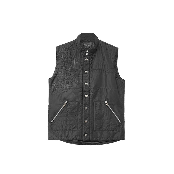 Chrome Hearts 1 of 1 Leather Cross Down Vest - SHENGLI ROAD MARKET
