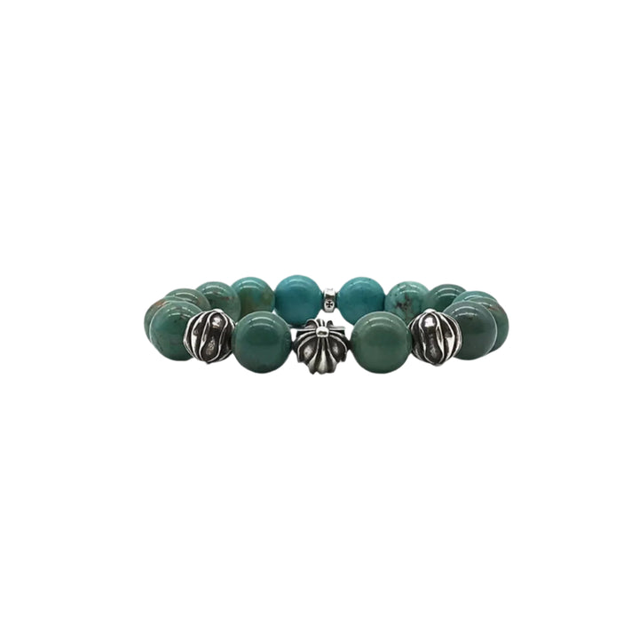 Chrome Hearts 12mm Silver Turquoise Bracelet - SHENGLI ROAD MARKET