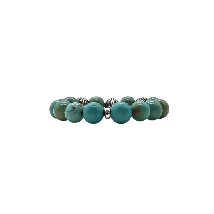 Chrome Hearts 12mm Silver Turquoise Bracelet - SHENGLI ROAD MARKET