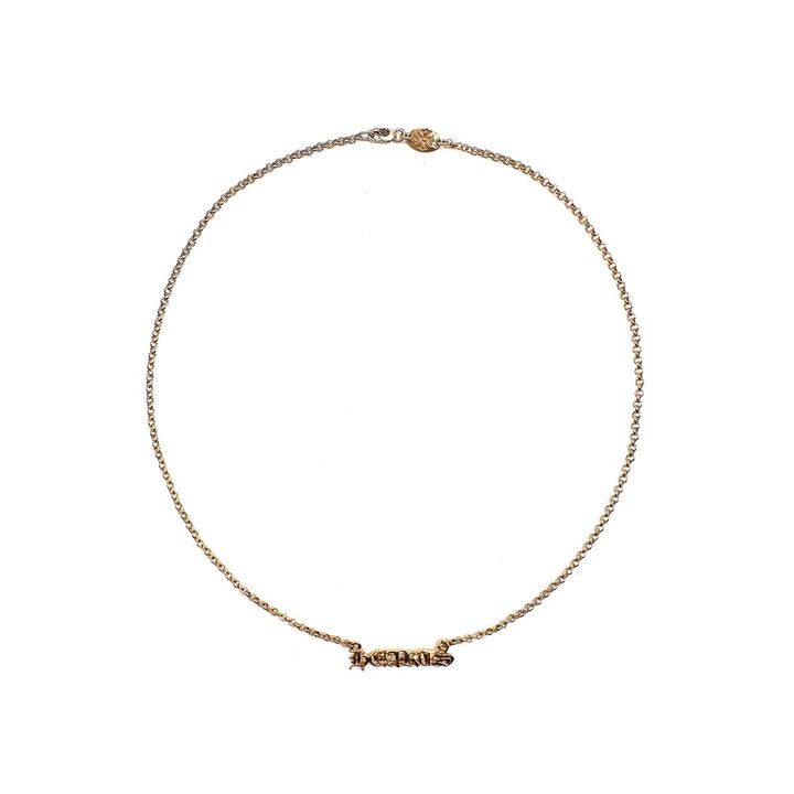 Chrome Hearts 22K Gold Chrome Logo Necklace - SHENGLI ROAD MARKET