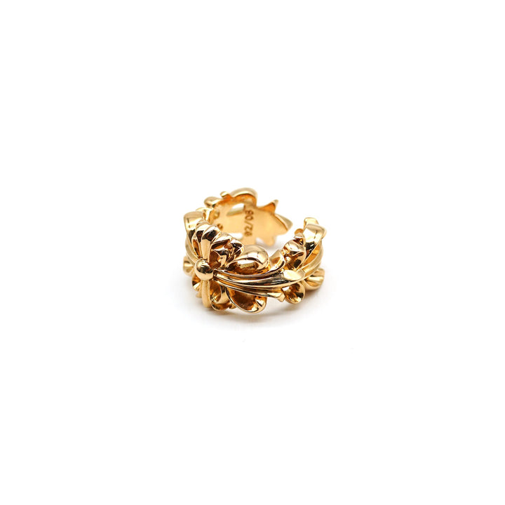 Chrome Hearts 22K Gold Floral Cross Ring - SHENGLI ROAD MARKET
