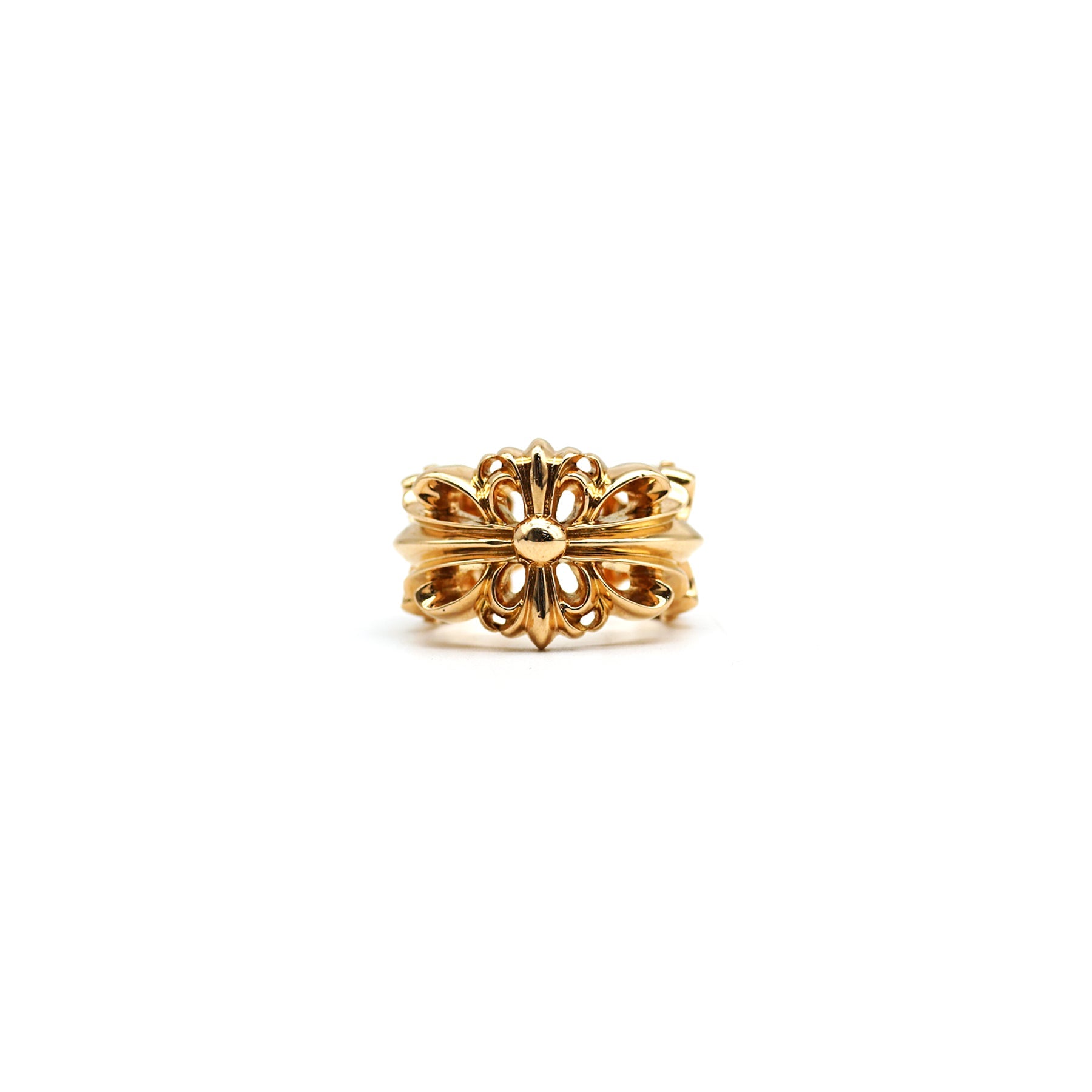 Chrome Hearts 22K Gold Floral Cross Ring SRM – SHENGLI ROAD MARKET