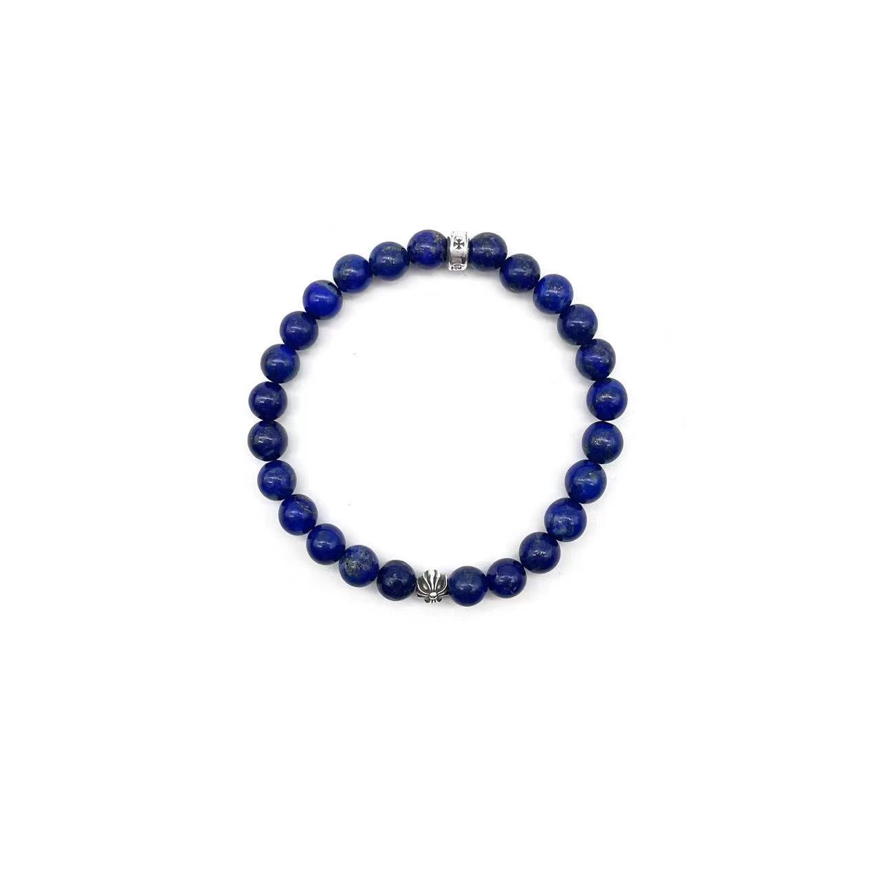 Chrome Hearts 6mm Blue Bead Bracelet