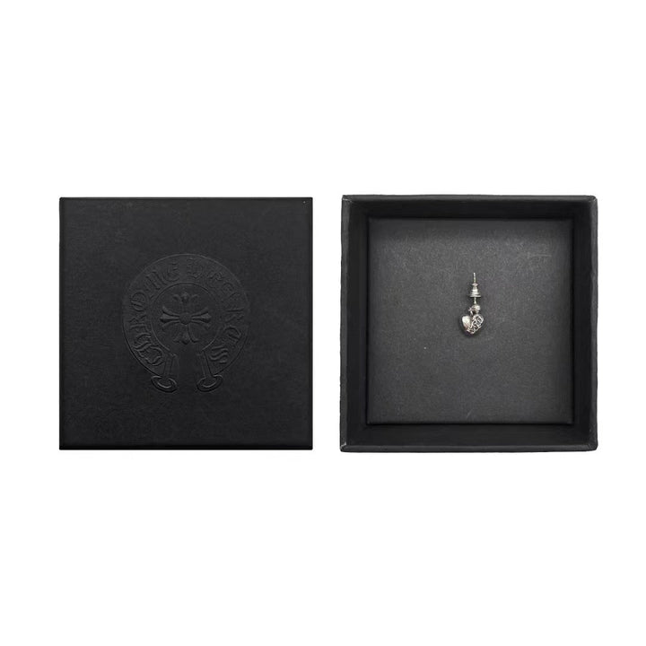 Chrome Hearts 925 Silver Vine Heart Drop Earring - SHENGLI ROAD MARKET