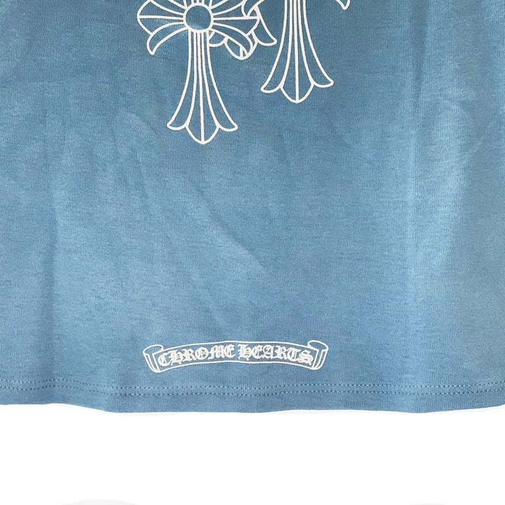 Chrome Hearts Baby Blue Crop Top Short Sleeve T-Shirt - SHENGLI ROAD MARKET