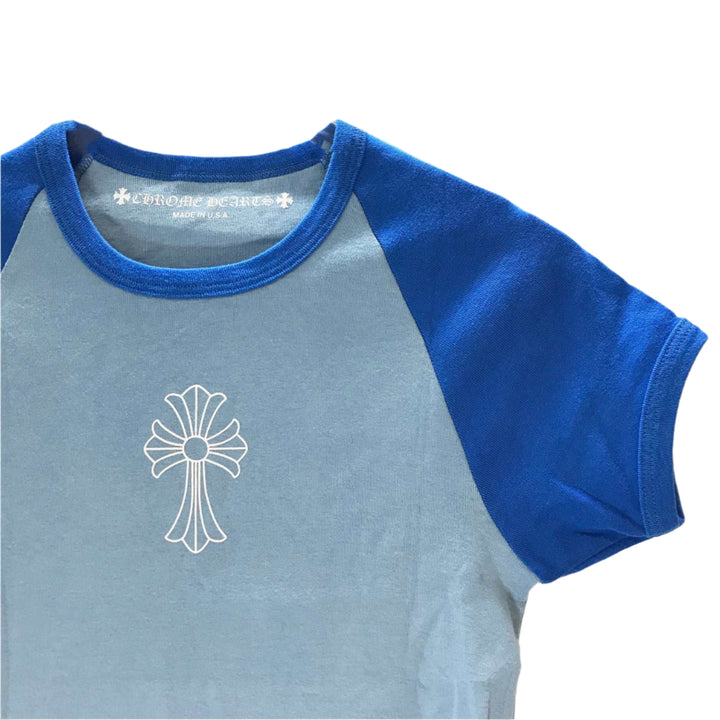 Chrome Hearts Baby Blue Crop Top Short Sleeve T-Shirt - SHENGLI ROAD MARKET