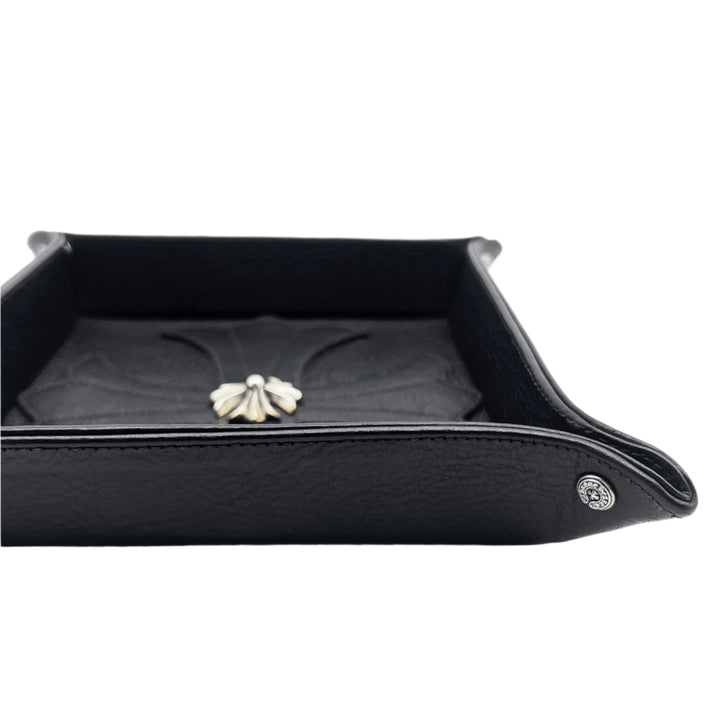 Chrome Hearts Black Leather Silver Cross Tray - SHENGLI ROAD MARKET