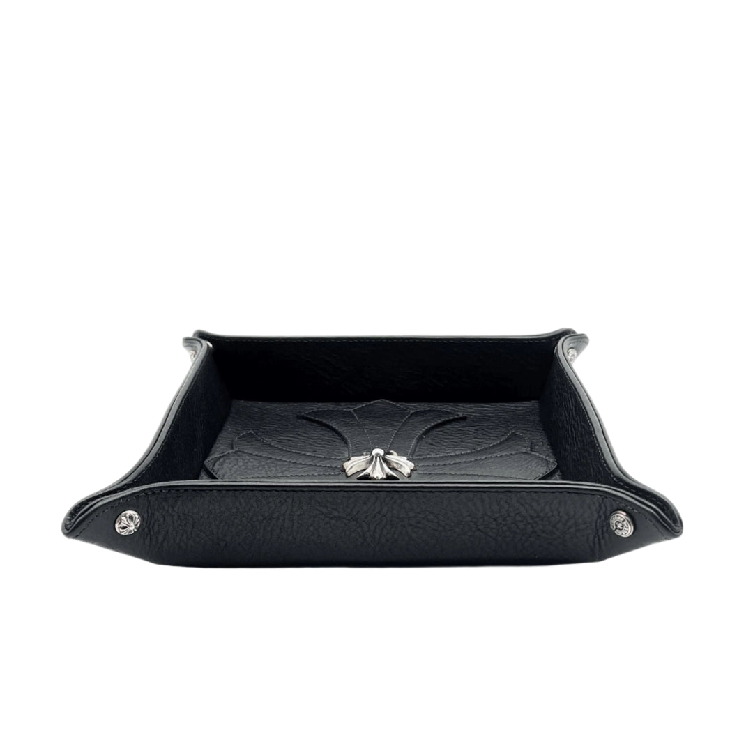 Chrome Hearts Black Leather Silver Cross Tray - SHENGLI ROAD MARKET