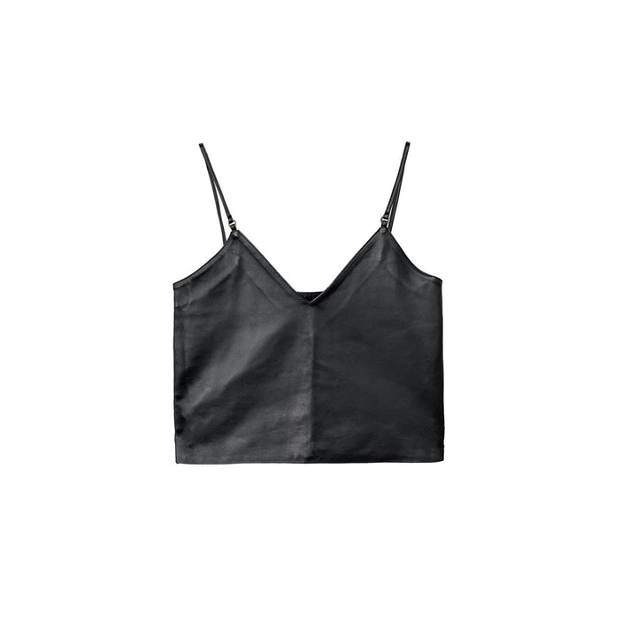 Chrome Hearts Black Leather Tank Top - SHENGLI ROAD MARKET