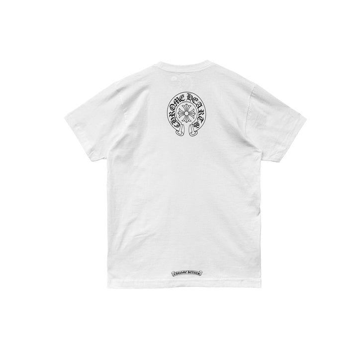 Chrome Hearts Black Neck Script Logo Short Sleeve Tee - SHENGLI ROAD MARKET