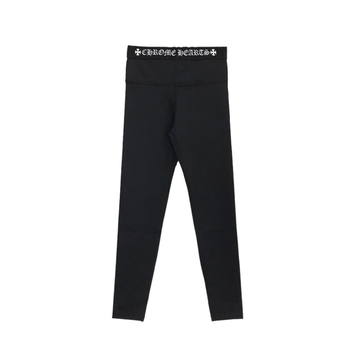 Chrome Hearts Black Script Logo Leggings - SHENGLI ROAD MARKET
