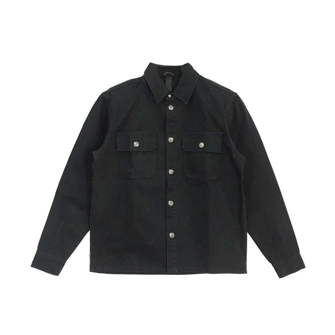 Chrome Hearts Black Work Dog Shirt