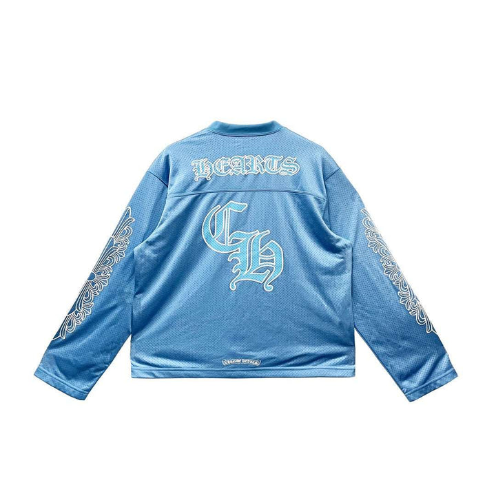 Chrome Hearts Blue Script Logo Long Sleeve Tee - SHENGLI ROAD MARKET