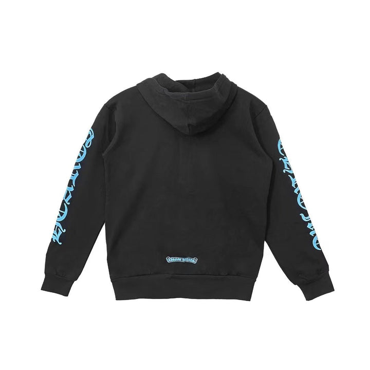 Chrome Hearts Blue Script Zip Up Hoodie - SHENGLI ROAD MARKET