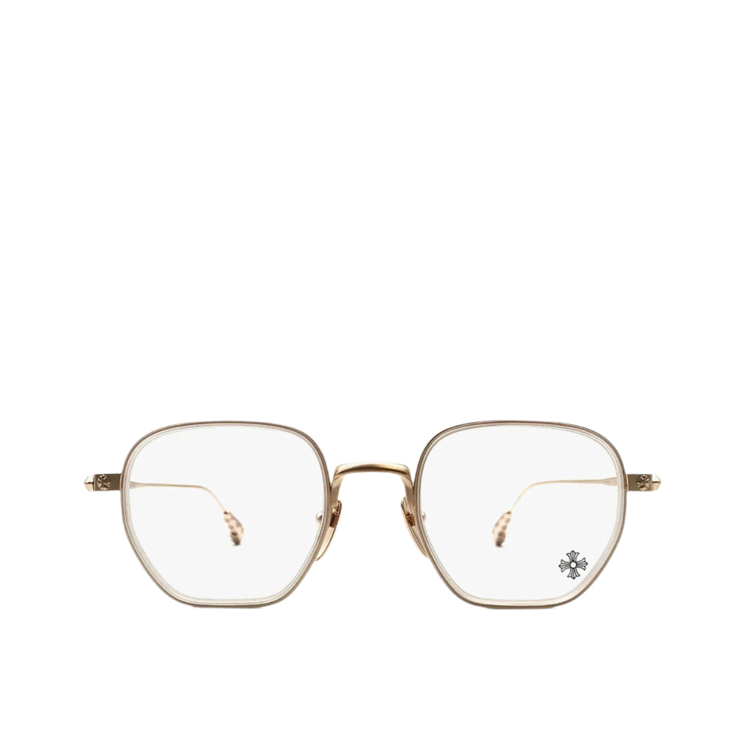 Chrome Hearts Bone Prone I MCRYS-MGP Crystal & Gold Glasses Frame - SHENGLI ROAD MARKET