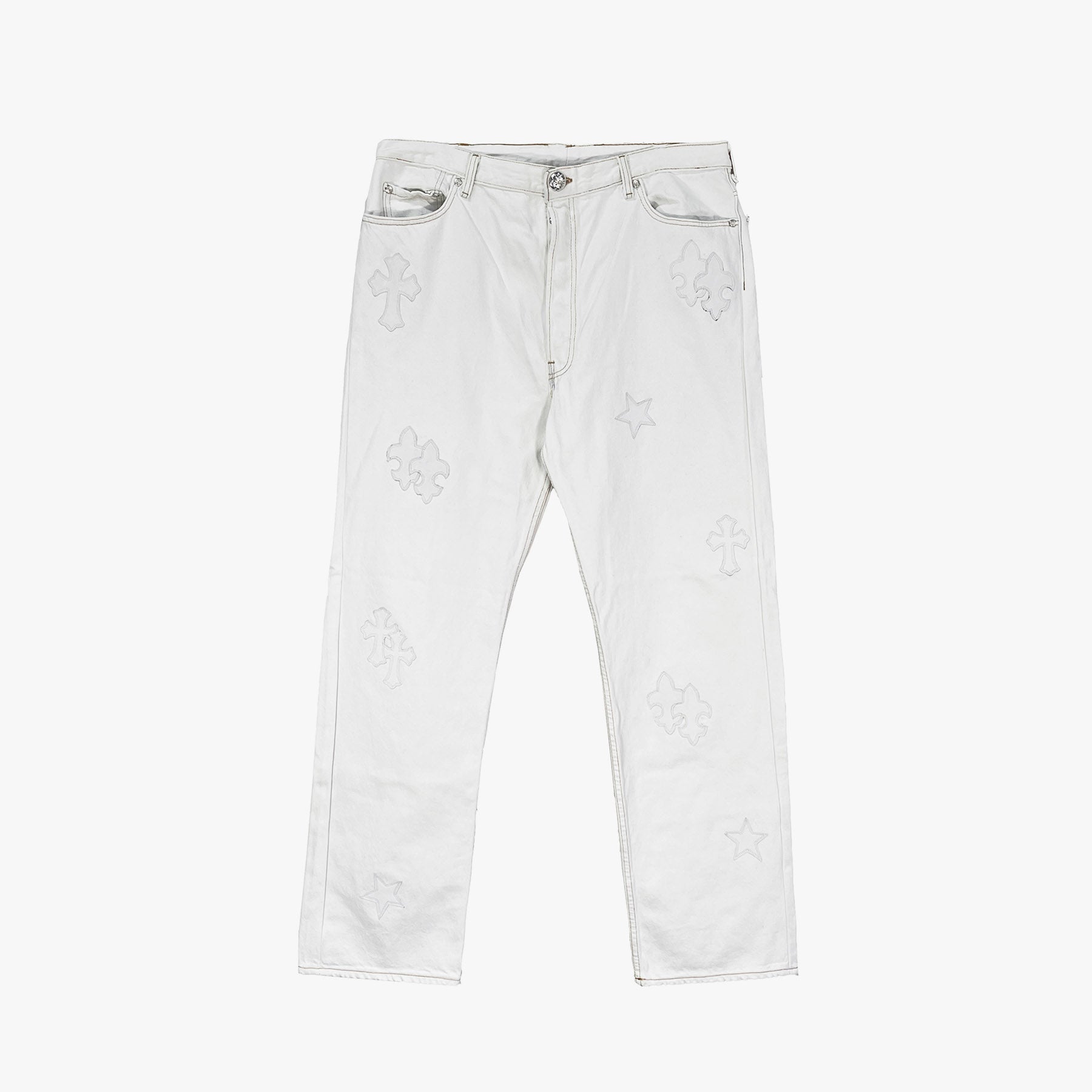 Chrome Hearts Cross Patch Jeans, Shop Now