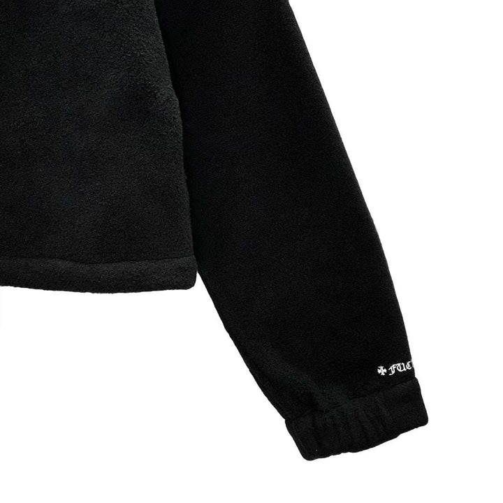Chrome Hearts Fleece Horseshoe Logo Half Zip Sweatshirt with Silver Dagger - SHENGLI ROAD MARKET