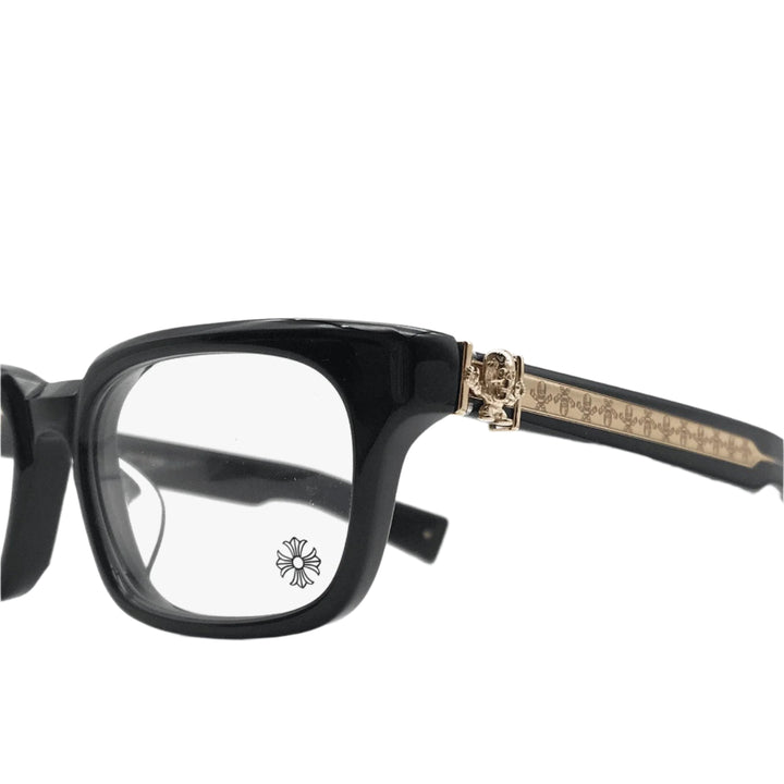 Chrome Hearts FOTI H.T.2 BK-18KGP Black & Gold Glasses Frame - SHENGLI ROAD MARKET