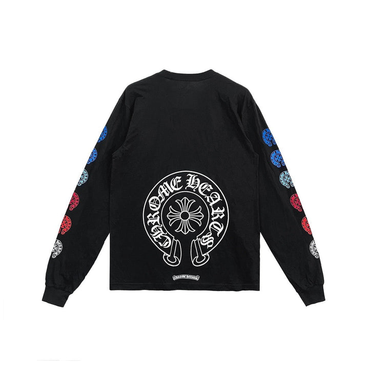 Chrome Hearts Gradient Horseshoe Logo Long Sleeve Tee - SHENGLI ROAD MARKET