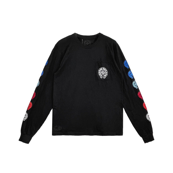 Chrome Hearts Gradient Horseshoe Logo Long Sleeve Tee - SHENGLI ROAD MARKET