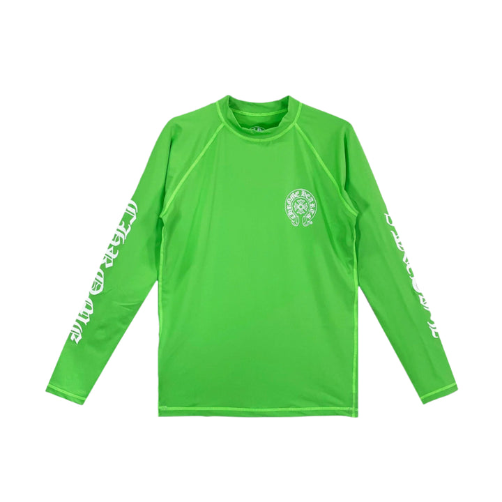 Chrome Hearts Green Horseshoe Script Logo Biking Shirt - SHENGLI ROAD MARKET