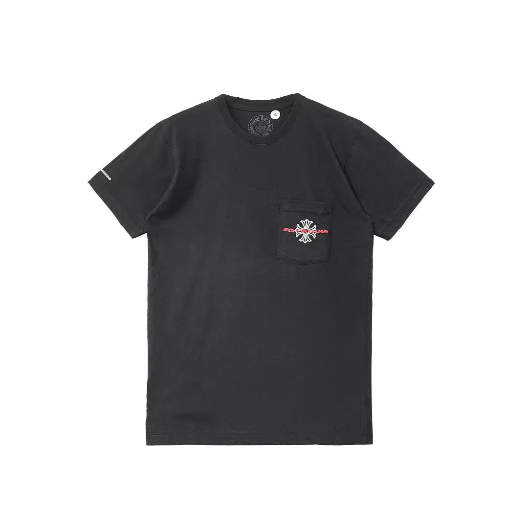 Chrome Hearts Gun N' Roses Black Cross Logo Short Sleeve Tee - SHENGLI ROAD MARKET