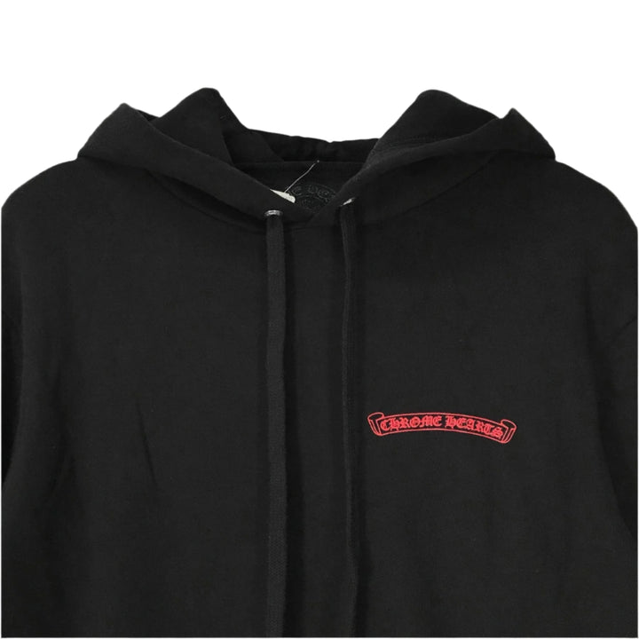 Chrome Hearts Horseshoe Logo With Red Cross On Sleeve Hoodie - SHENGLI ROAD MARKET