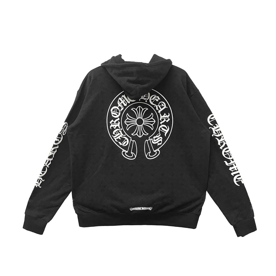 Chrome Hearts Horseshoe Logo Zip Up Hoodie - SHENGLI ROAD MARKET